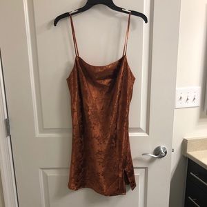 Orange a-line mini dress